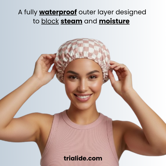 FrizzFree - satin & waterproof shower cap
